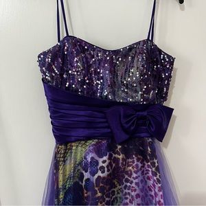 Purple Colorful Prom Dress